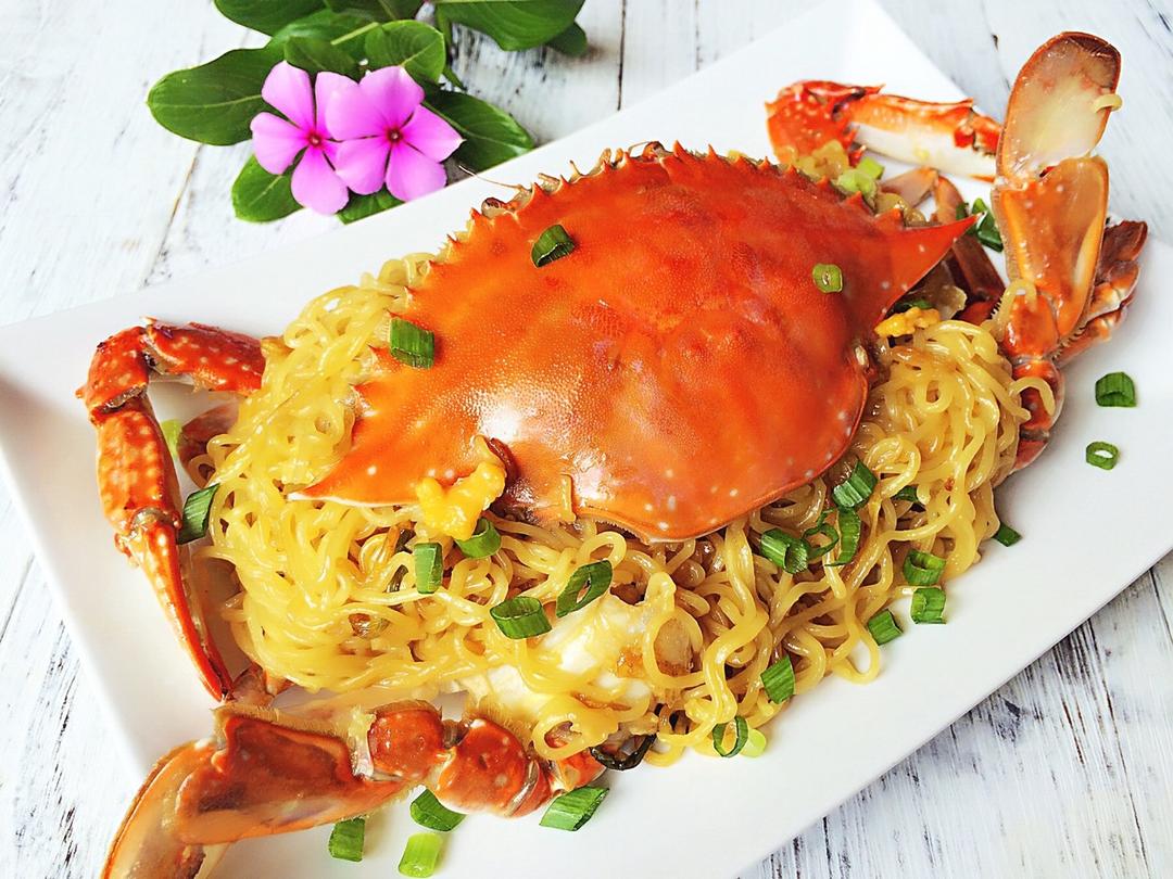 螃蟹烩方便面