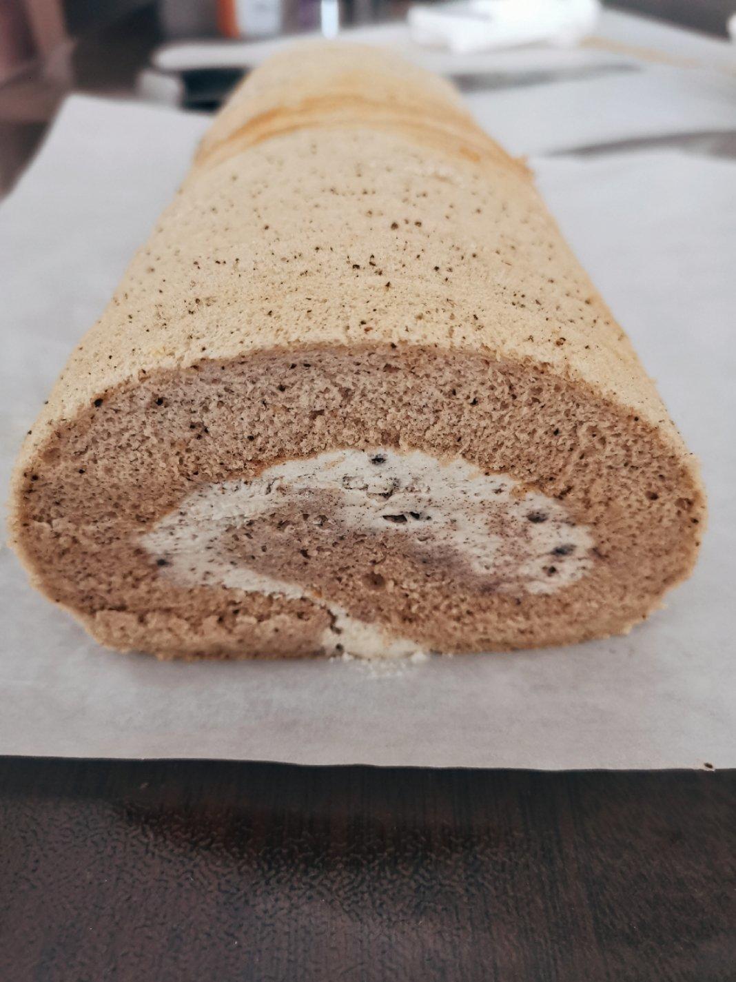 『拿铁咖啡奥利奥蛋糕卷』