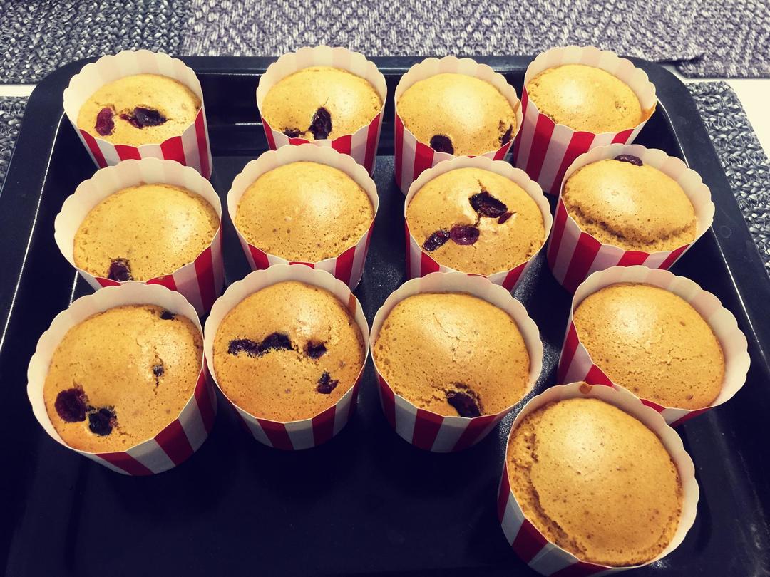 简易纸杯蛋糕（红糖版）的做法