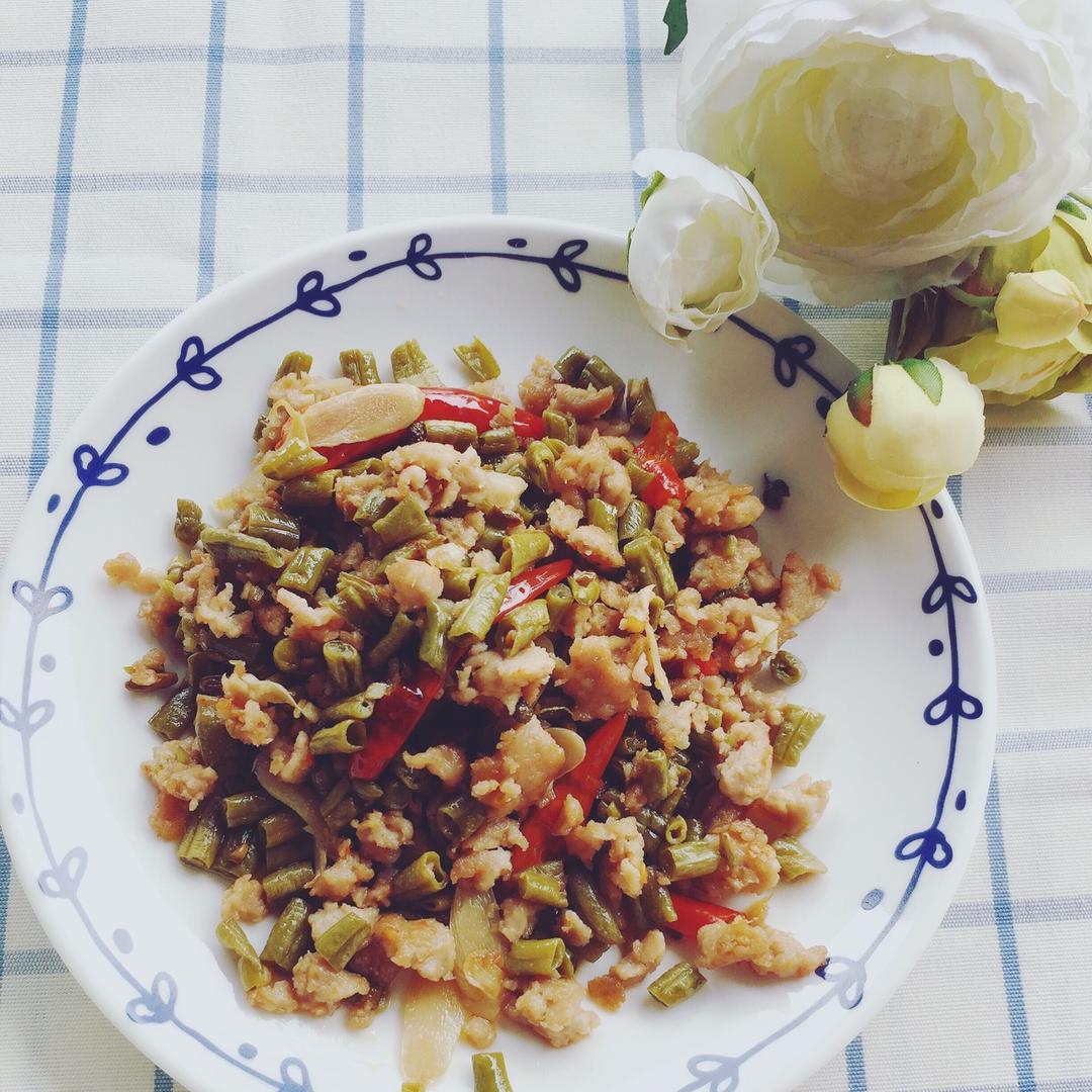 肉沫豆角下饭菜