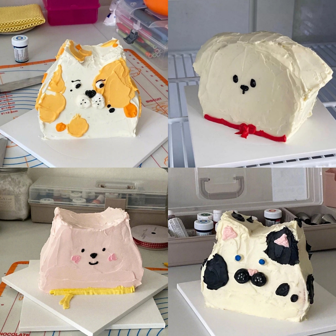 韩国丑萌宠物蛋糕合集的做法