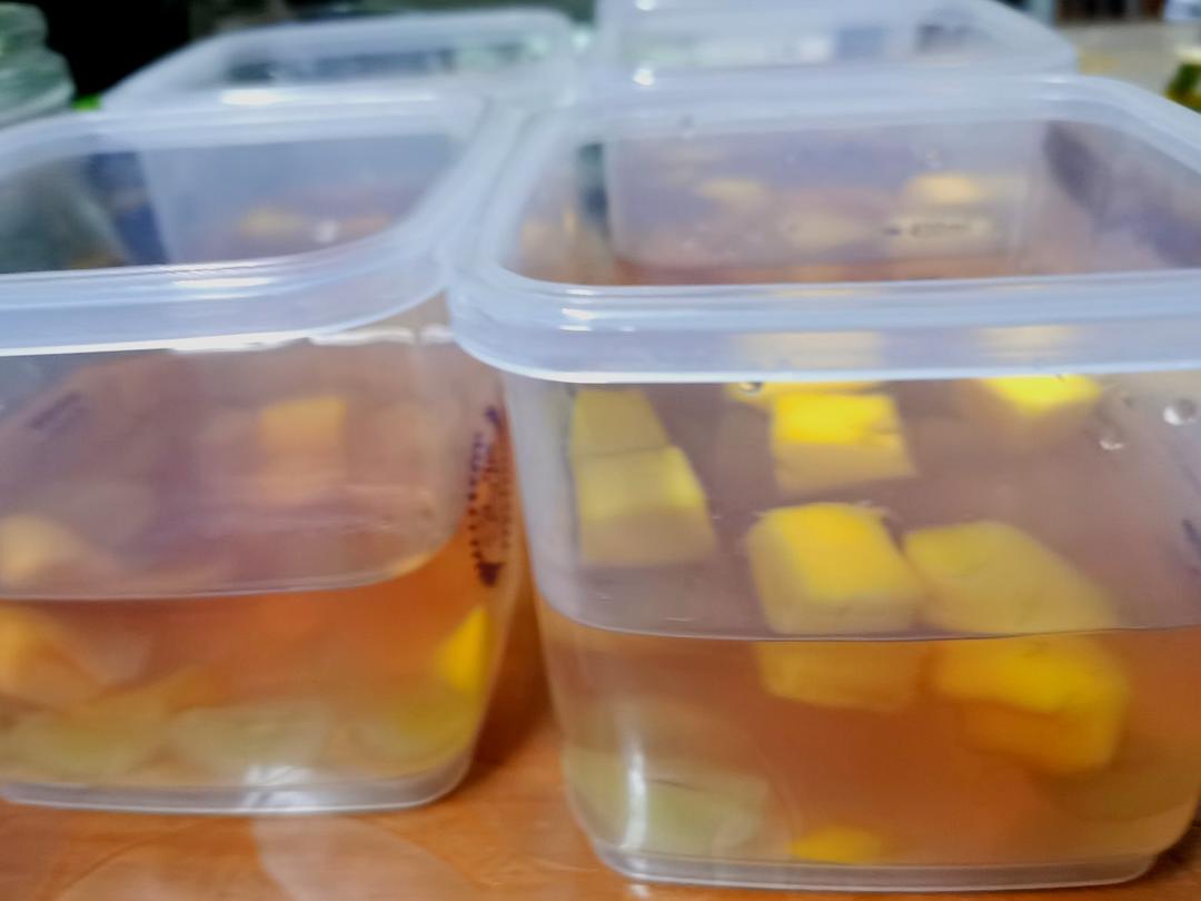 网红水果奶冻茶