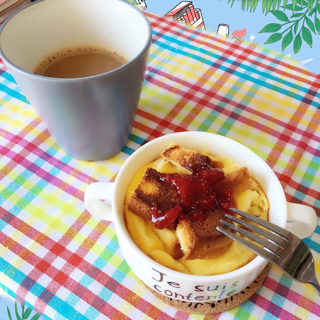 牛奶吐司鸡蛋布丁（失败吐司的归处）