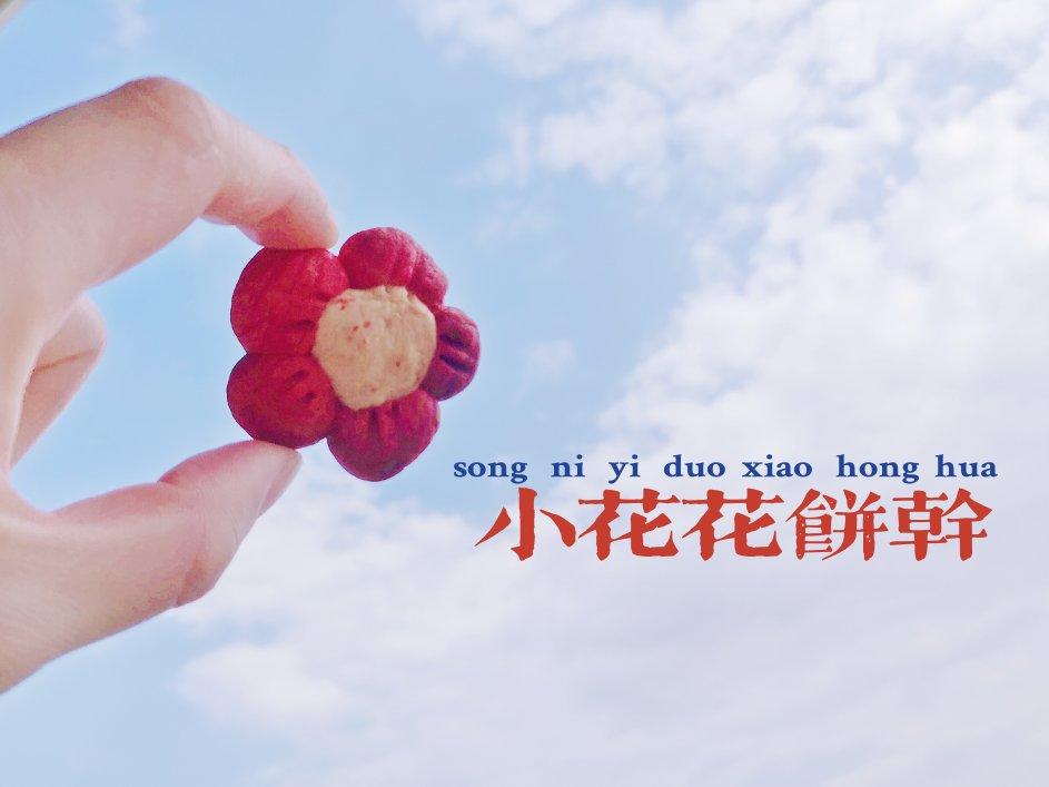 送你一朵小红花 🌺免模具｜零难度花朵饼干