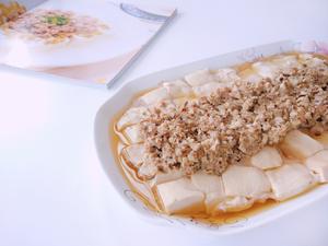 肉末香菇蒸豆腐的做法 步骤8