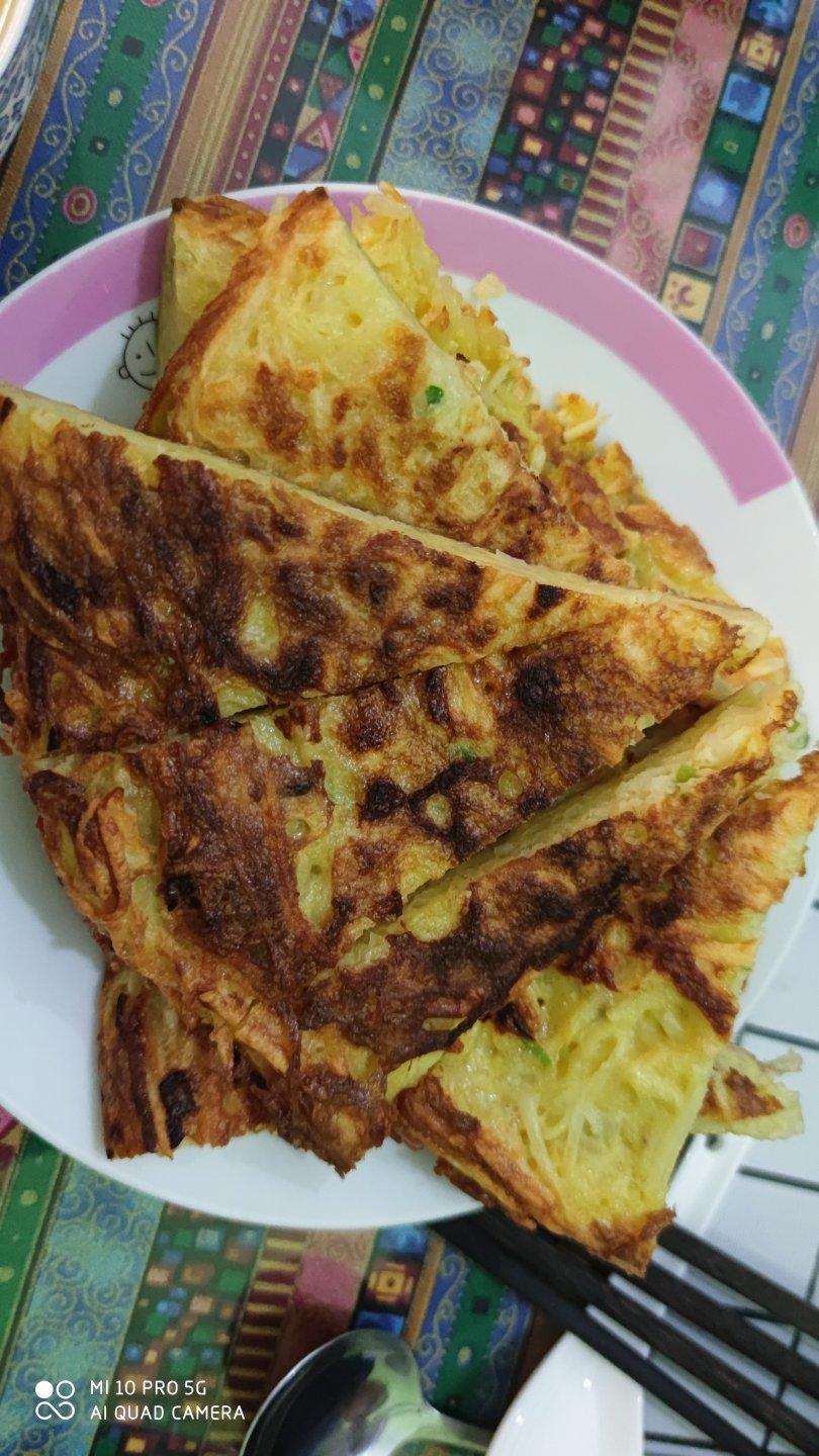 土豆丝鸡蛋饼