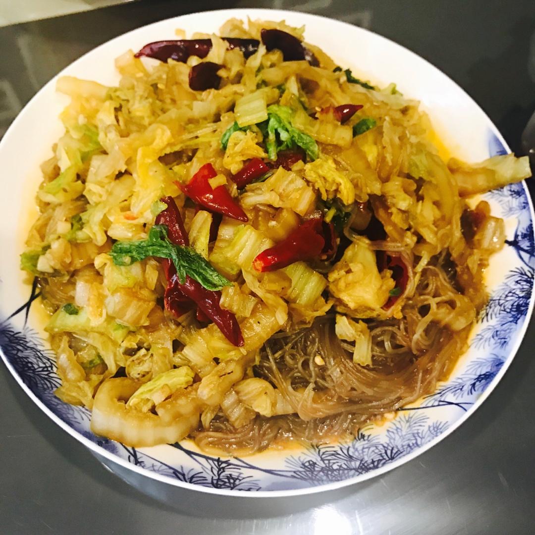 白菜炒粉丝