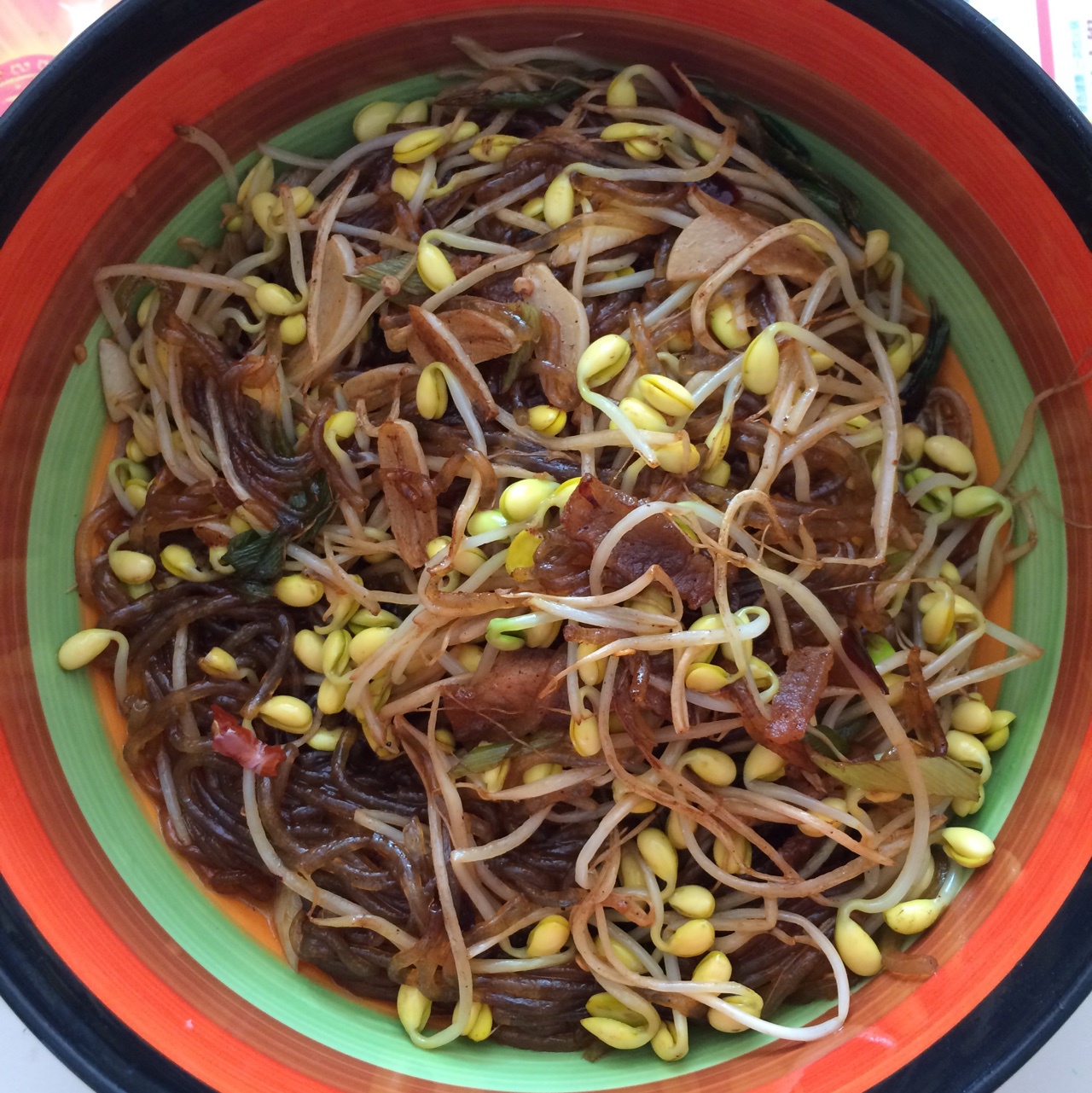 黄豆芽炒粉条