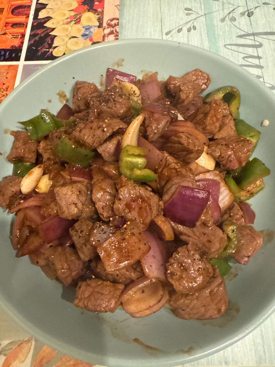 黑胡椒牛肉粒～～自创菜品，比煎牛排还好吃
