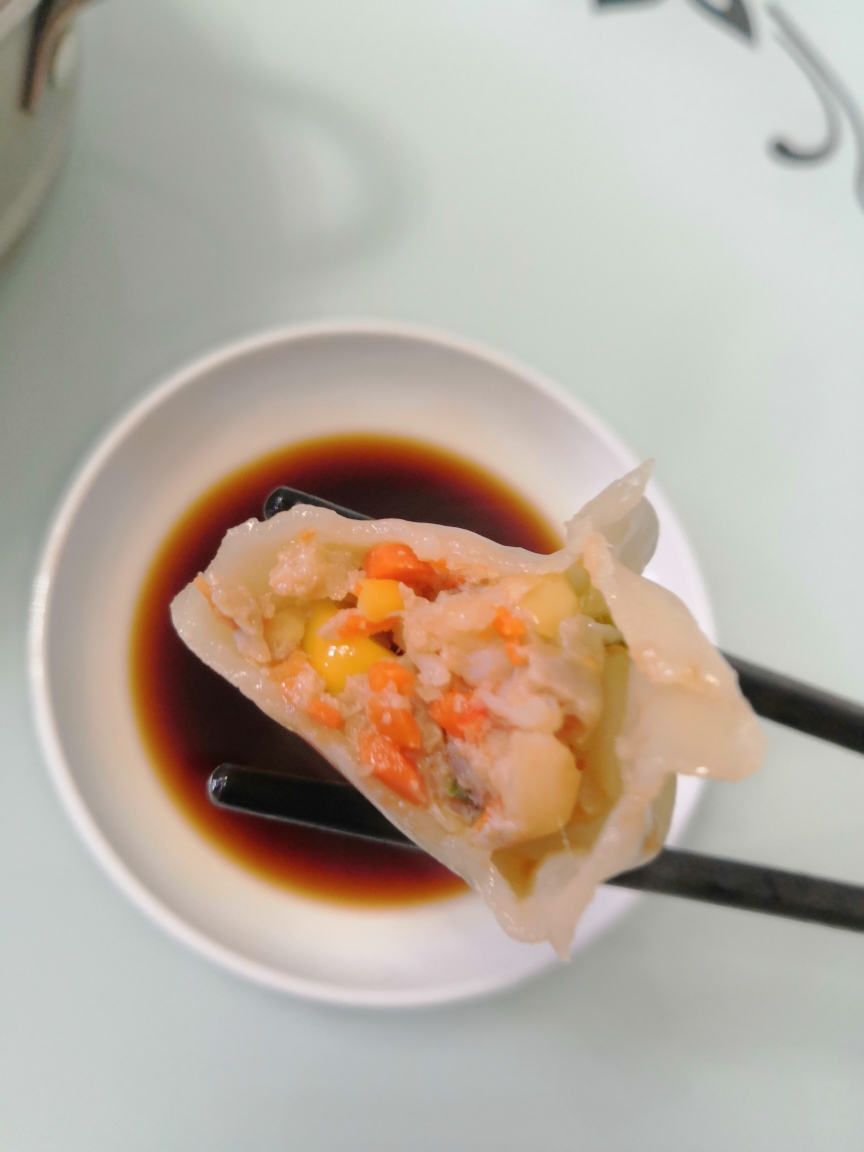 玉米虾仁饺子的做法