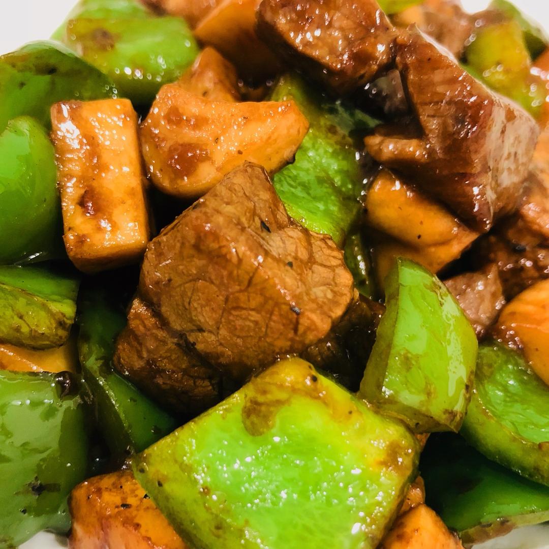 家常菜~杏鲍菇烧牛肉粒