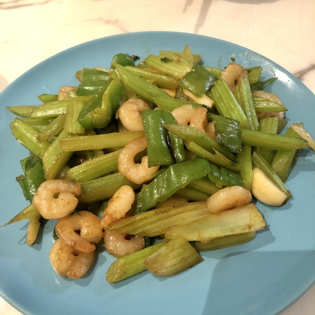 西芹炒虾仁