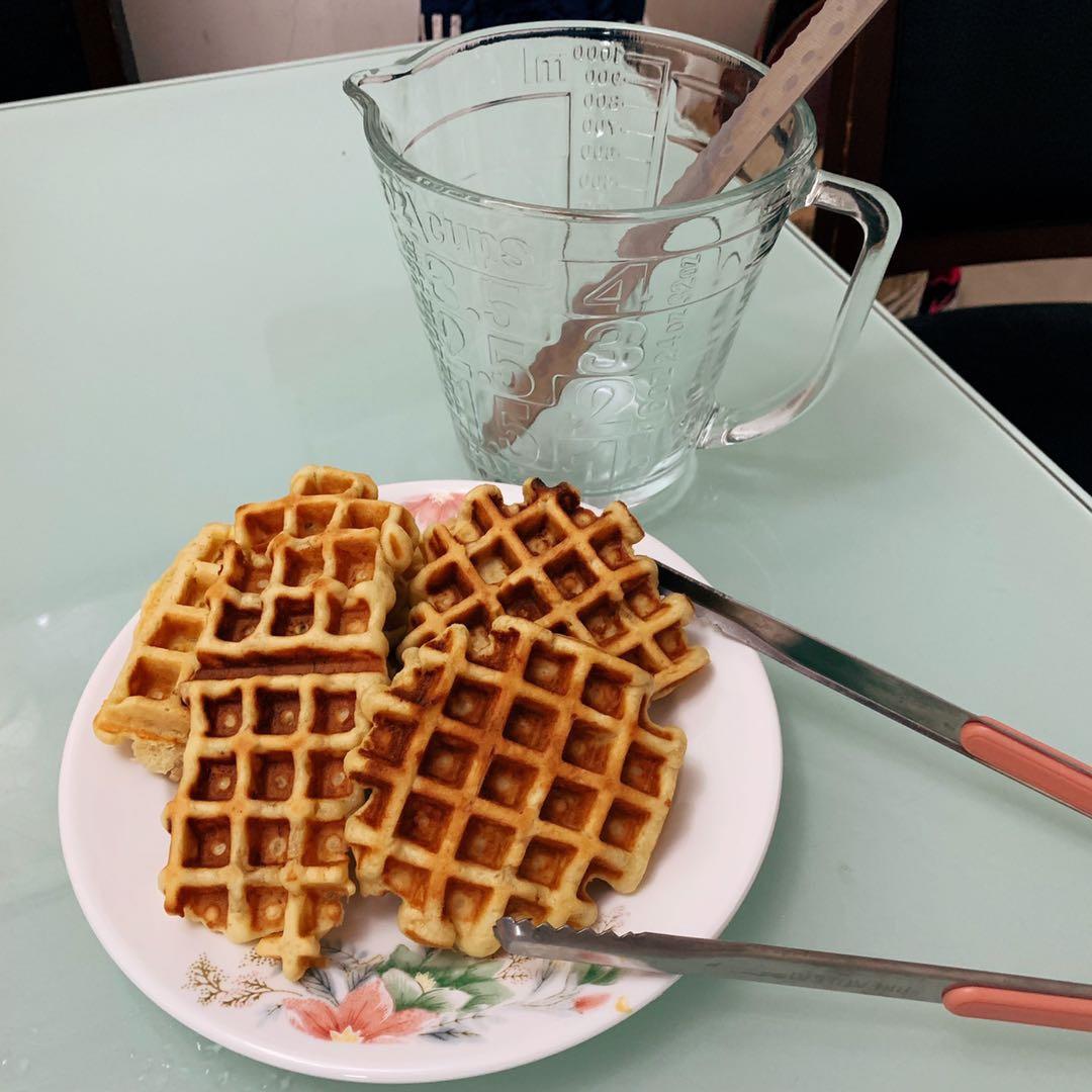 巧克力碎片香蕉华夫饼
