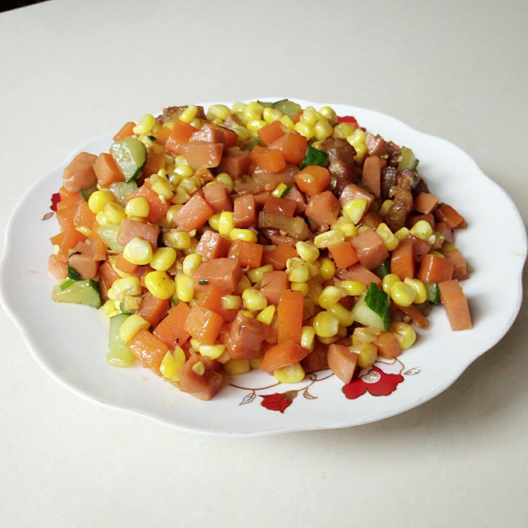玉米黄瓜胡萝卜火腿粒