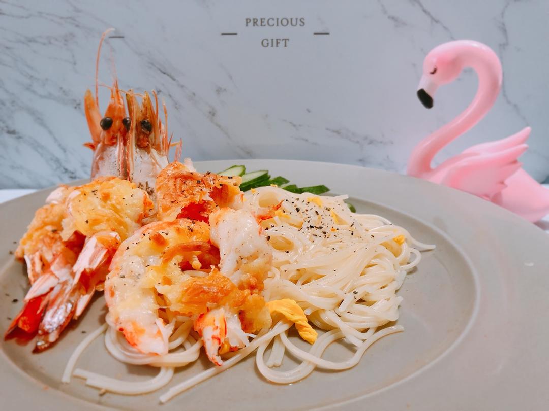 芝士烤虾（无蒜蓉版）