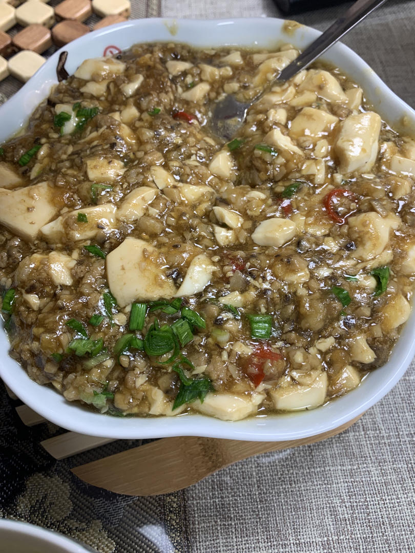 肉末嫩豆腐｜嫩滑口感爽口！这道快手菜超级下饭！！（减脂少油版）