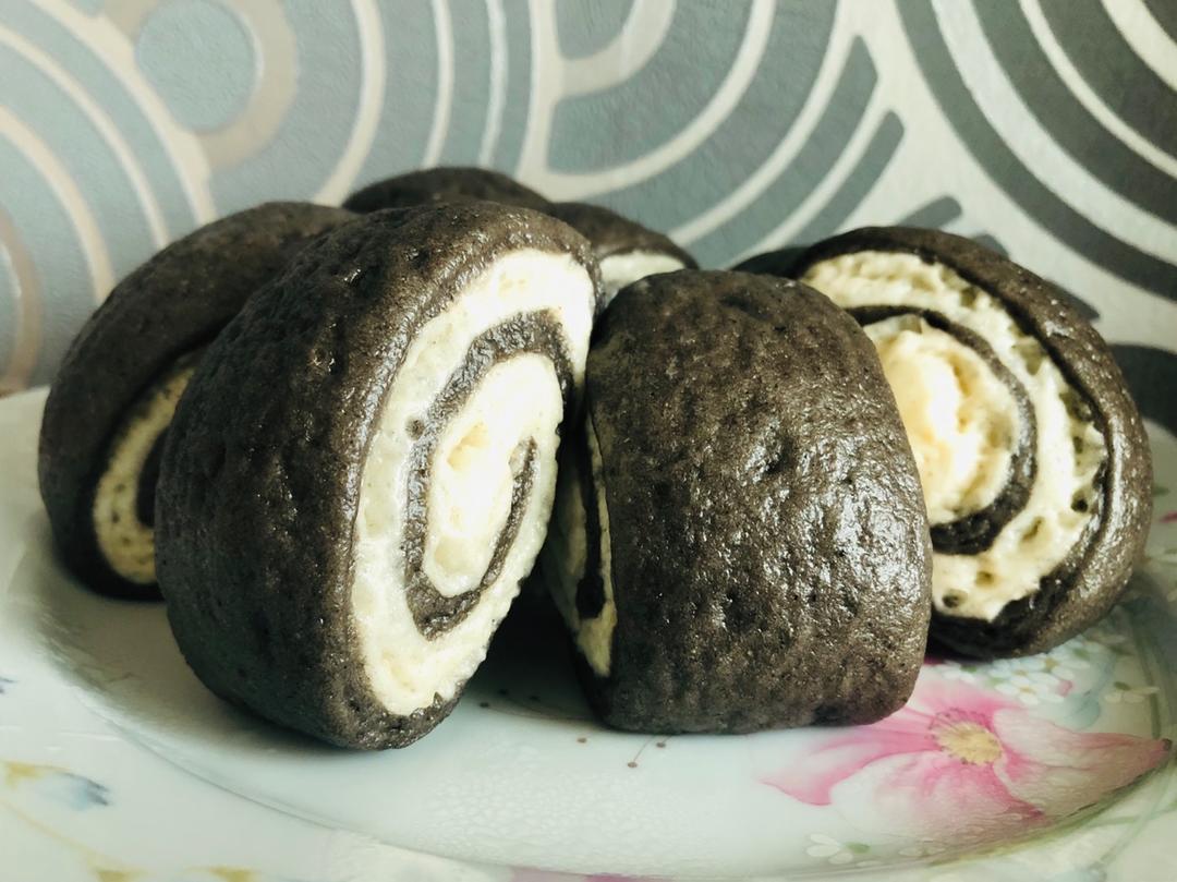 黑芝麻双色馒头——宝宝辅食系列