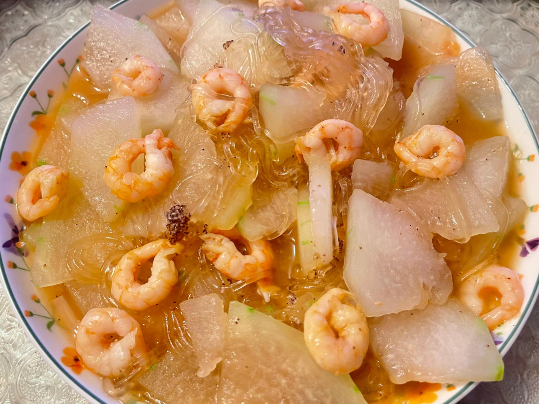 北极虾粉丝烩冬瓜