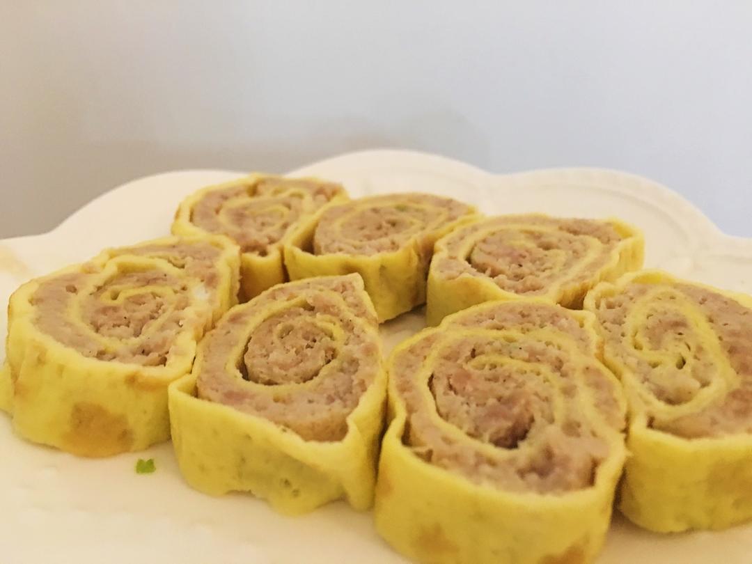 老爸的手艺---蒸肉蛋卷