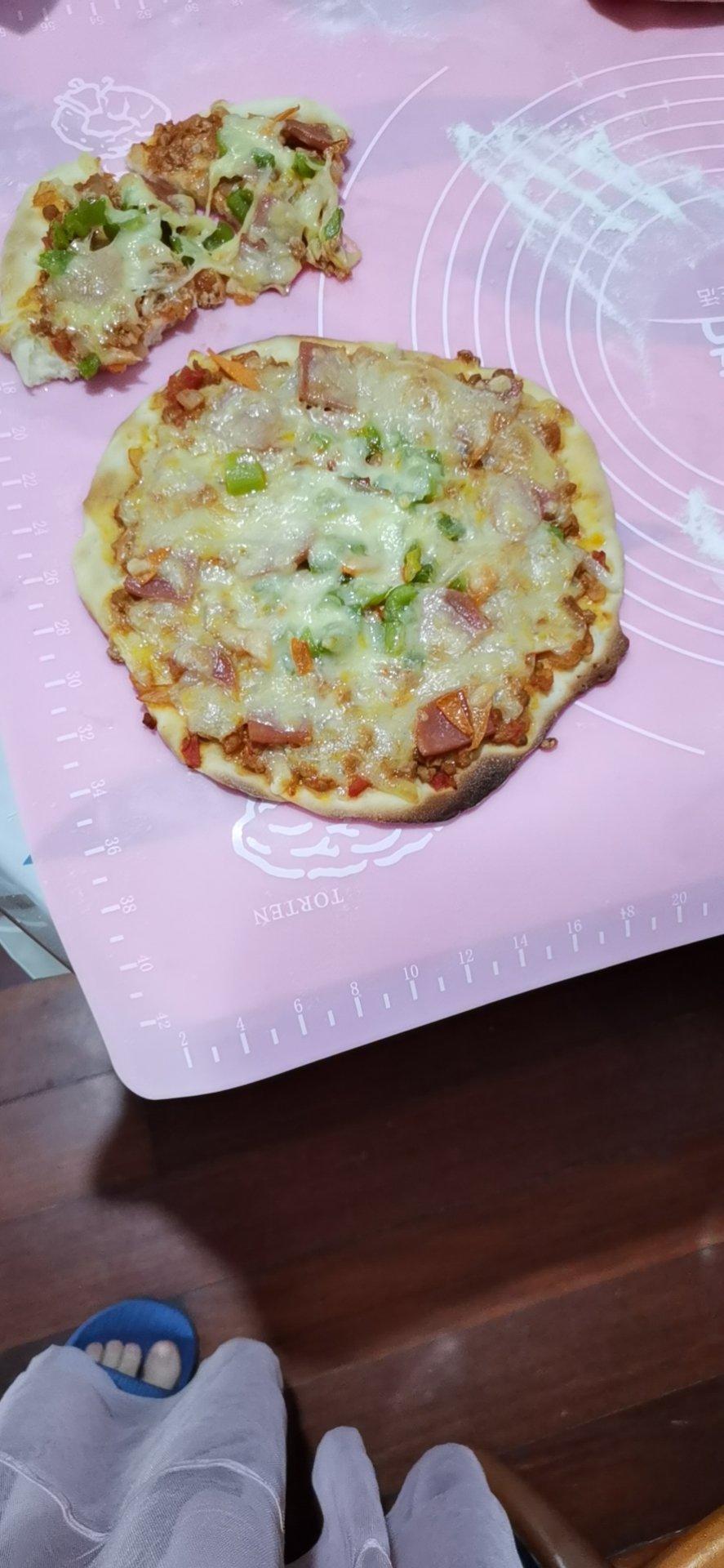 🍕快手简单｜一次发酵｜可可爱爱火腿披萨小面包｜学生早餐
