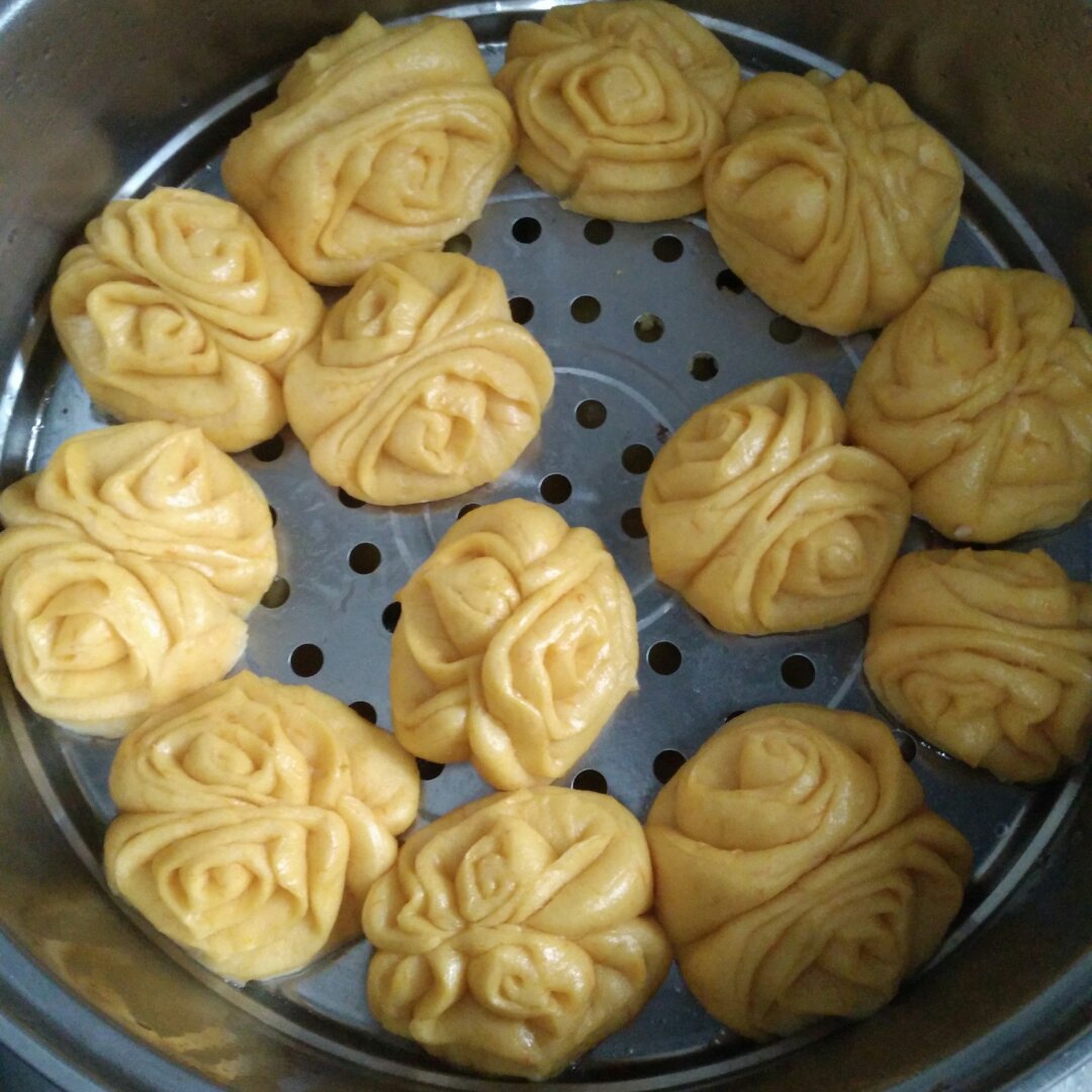 南瓜花卷馒头