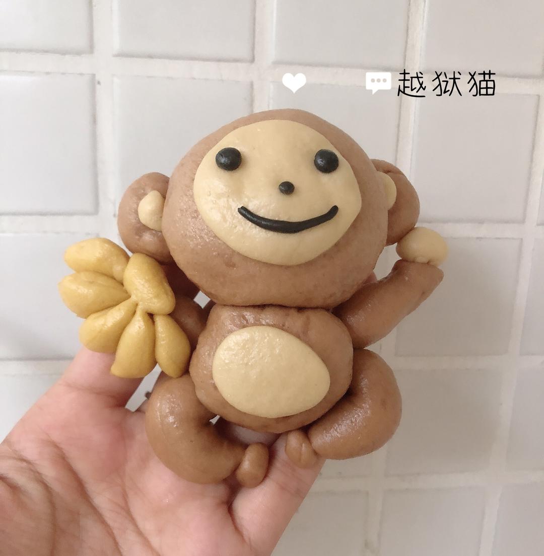 【卡通馒头】丑萌丑萌的猴子-红糖馒头-原创的做法