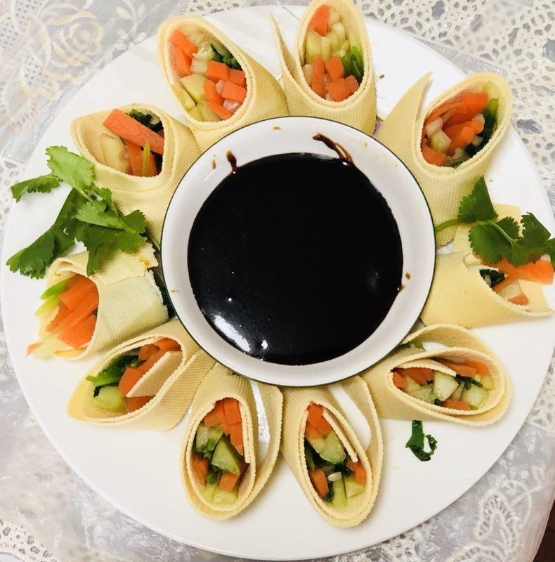 肉酱干豆腐卷(心花怒放)