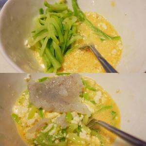豆腐西葫芦虾饼的做法 步骤4