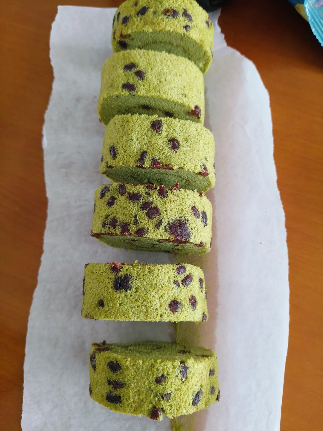抹茶蜜豆蛋糕卷