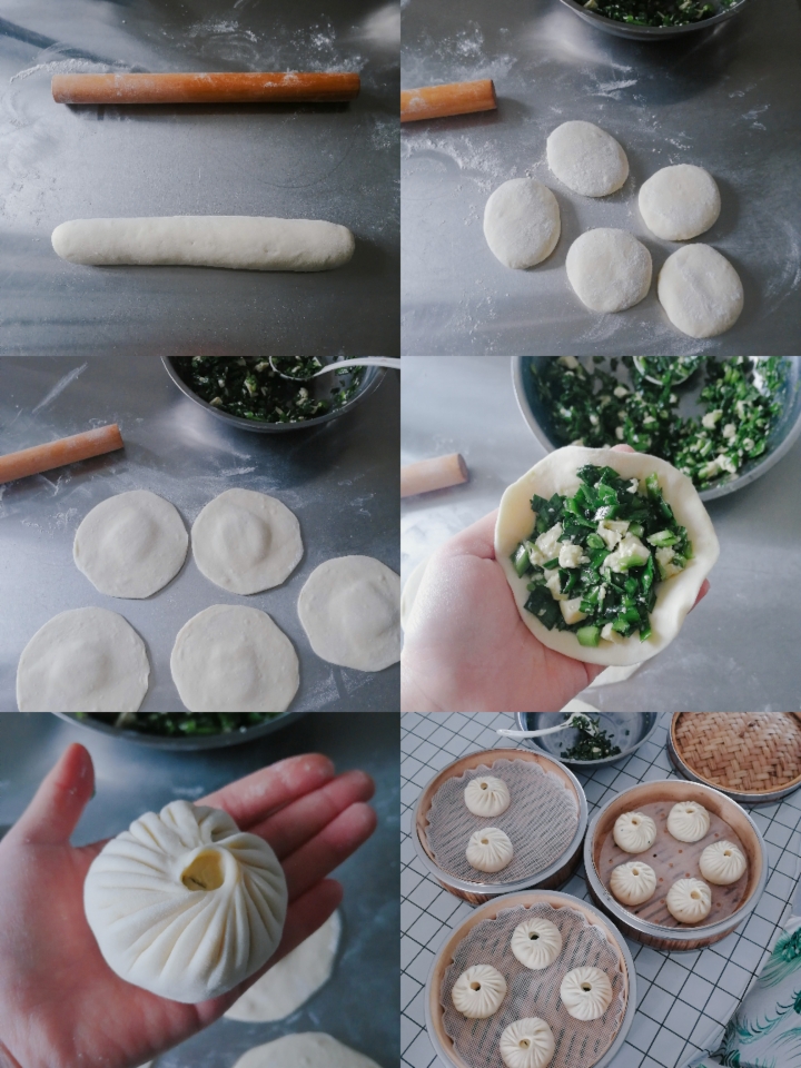韭菜豆腐包子的做法