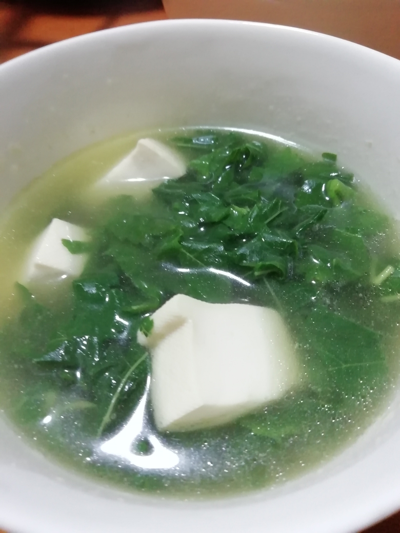 快手汤：桑叶豆腐汤的做法