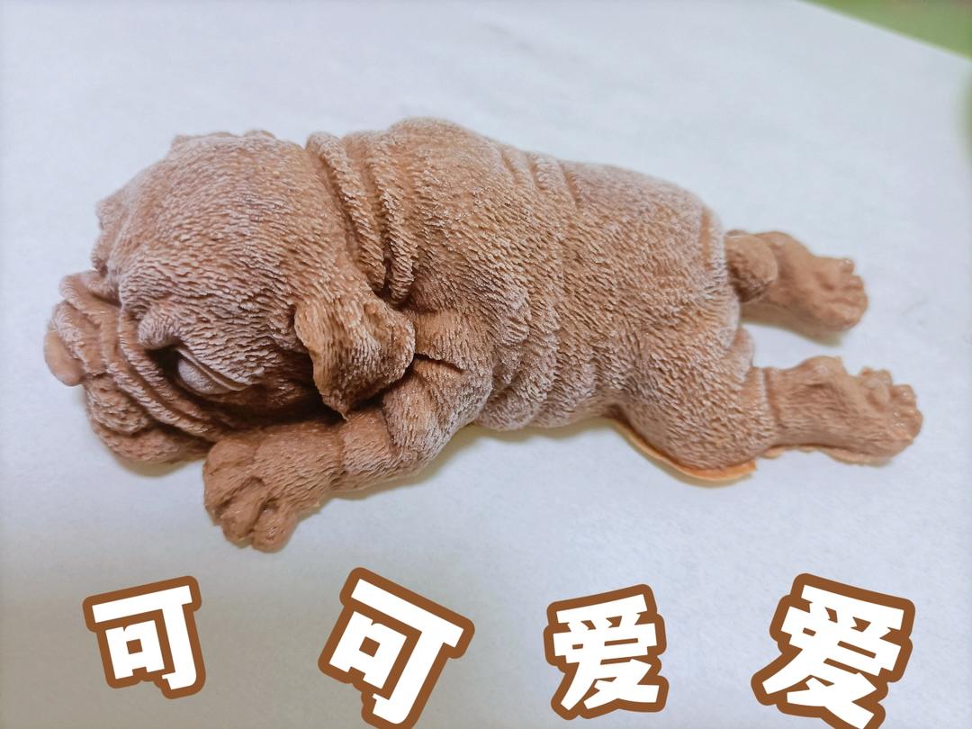 沙皮狗，脏脏小奶狗，巧克力慕斯狗，仿真卡通动物慕斯