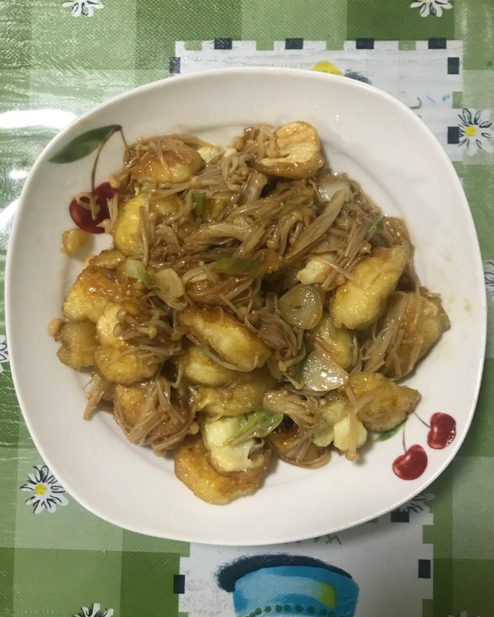 超级下饭菜--金针菇日本豆腐