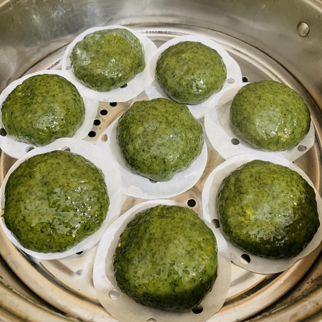 时令点心-艾草青团-4款咸甜配合的馅料