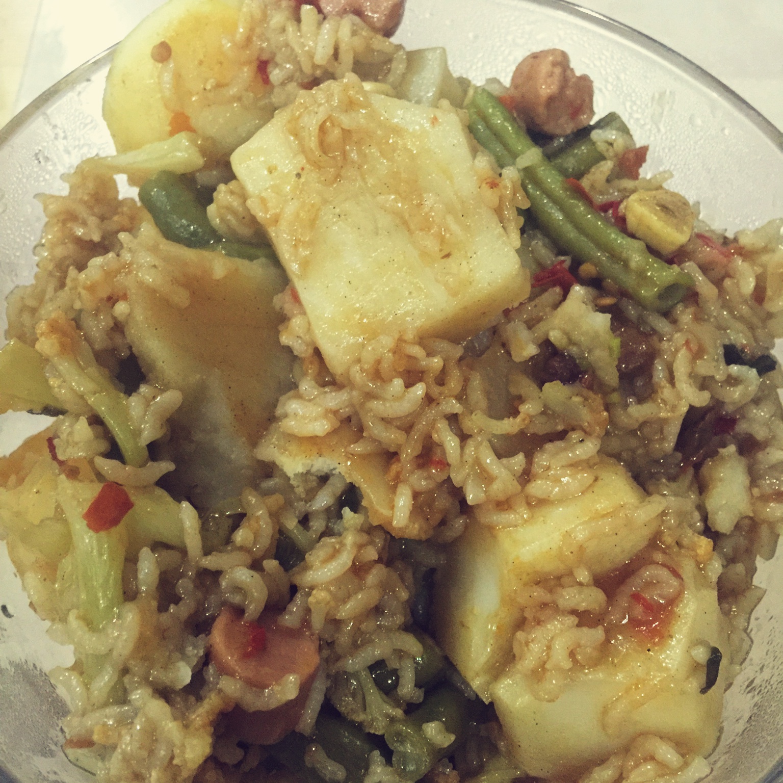 高压锅土豆四季豆焖饭