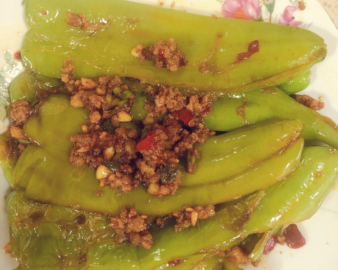 肉沫虎皮尖椒