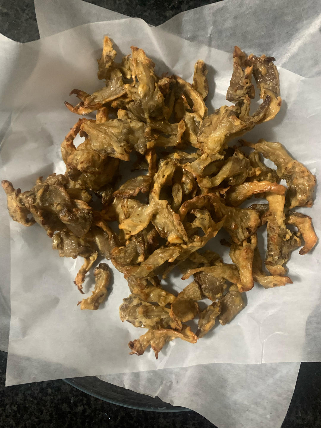 非常好吃的炸平菇（空气炸锅版）的做法