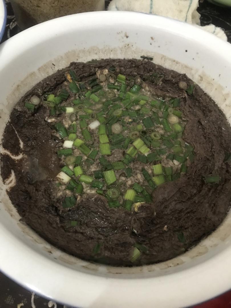 蒸猪血羹(东北农家味)
