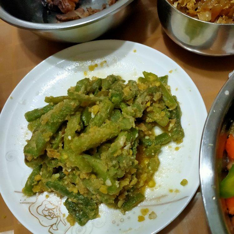 【鸭黄豆角】咸蛋黄烧菜土方法，名字特别雅！