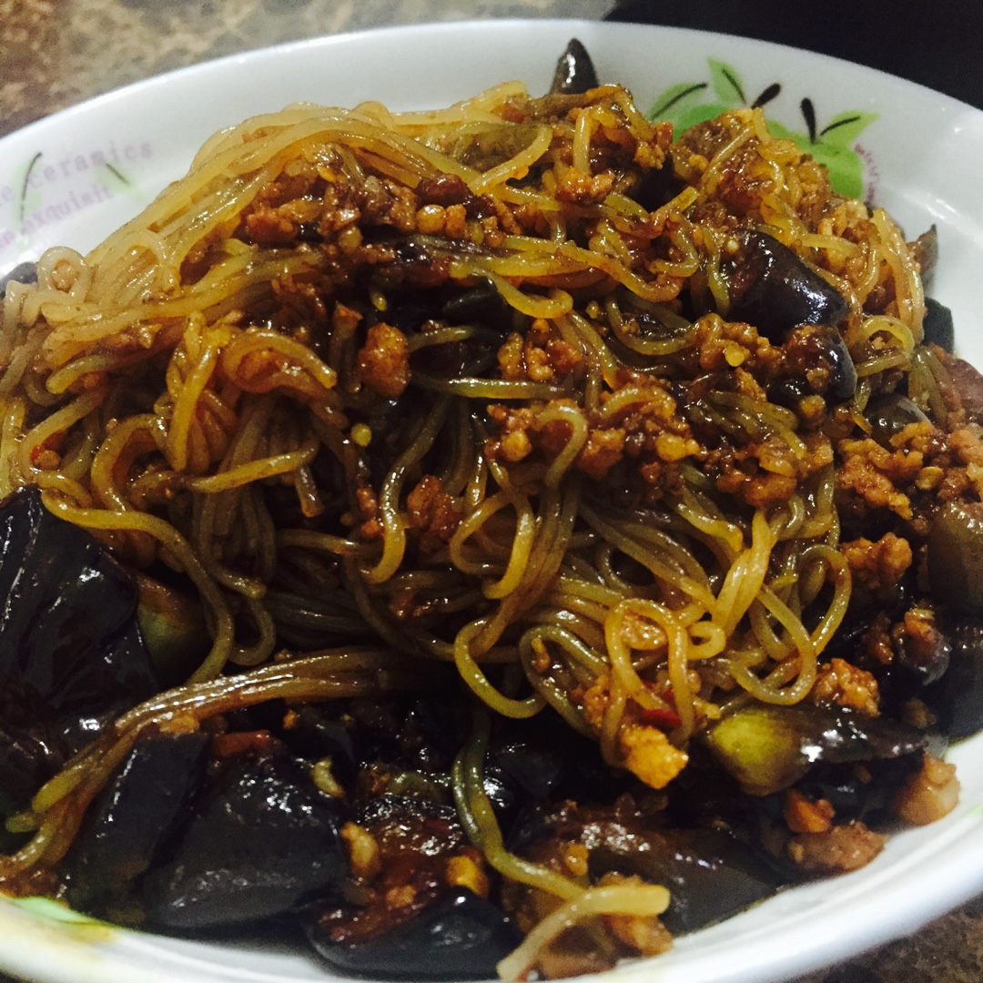 肉末茄子粉丝煲