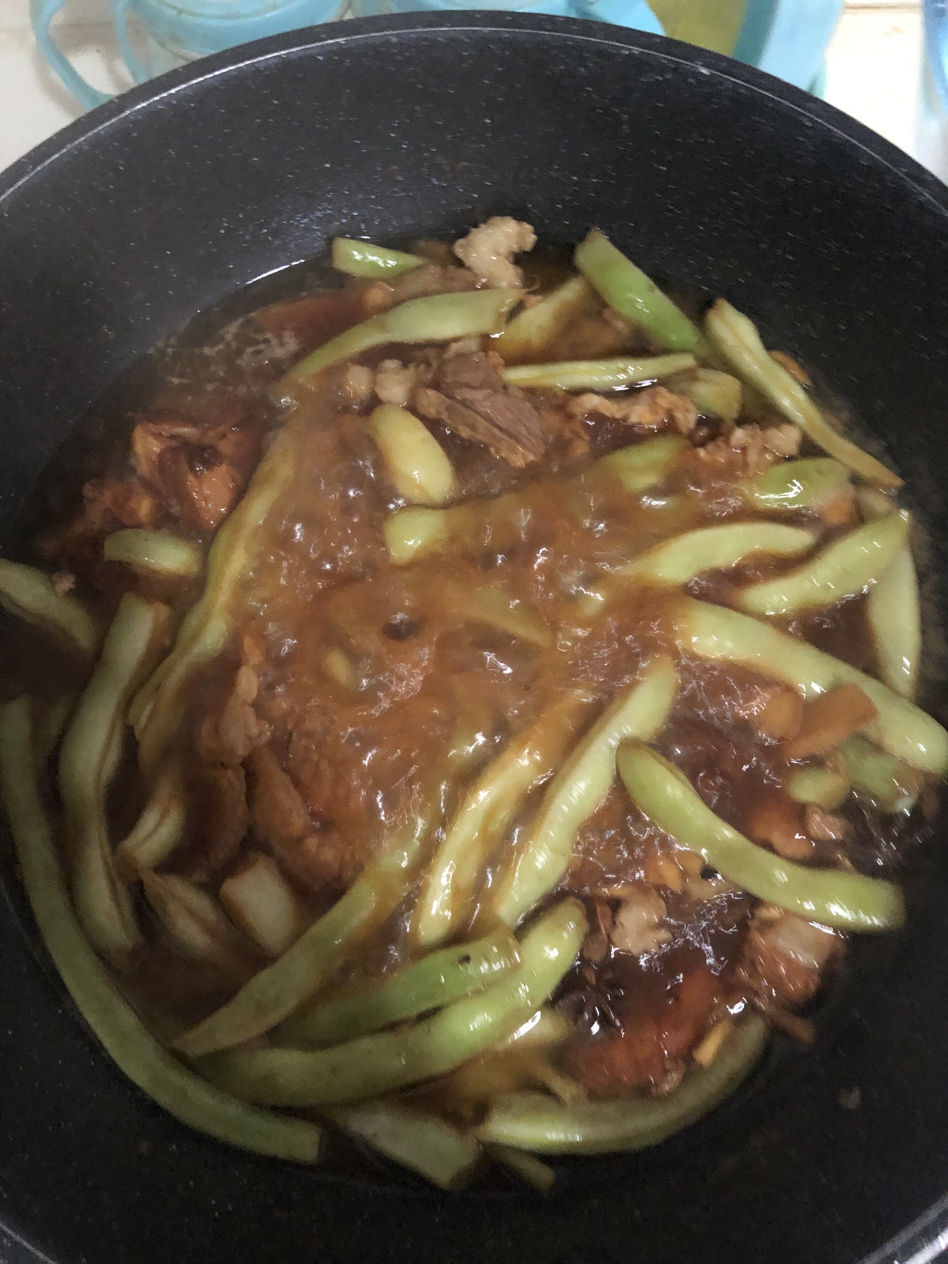 鲜～红烧排骨炖豆角土豆的做法 步骤4