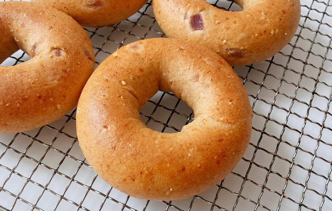 洋葱🥯芝士粉贝果🥯📝