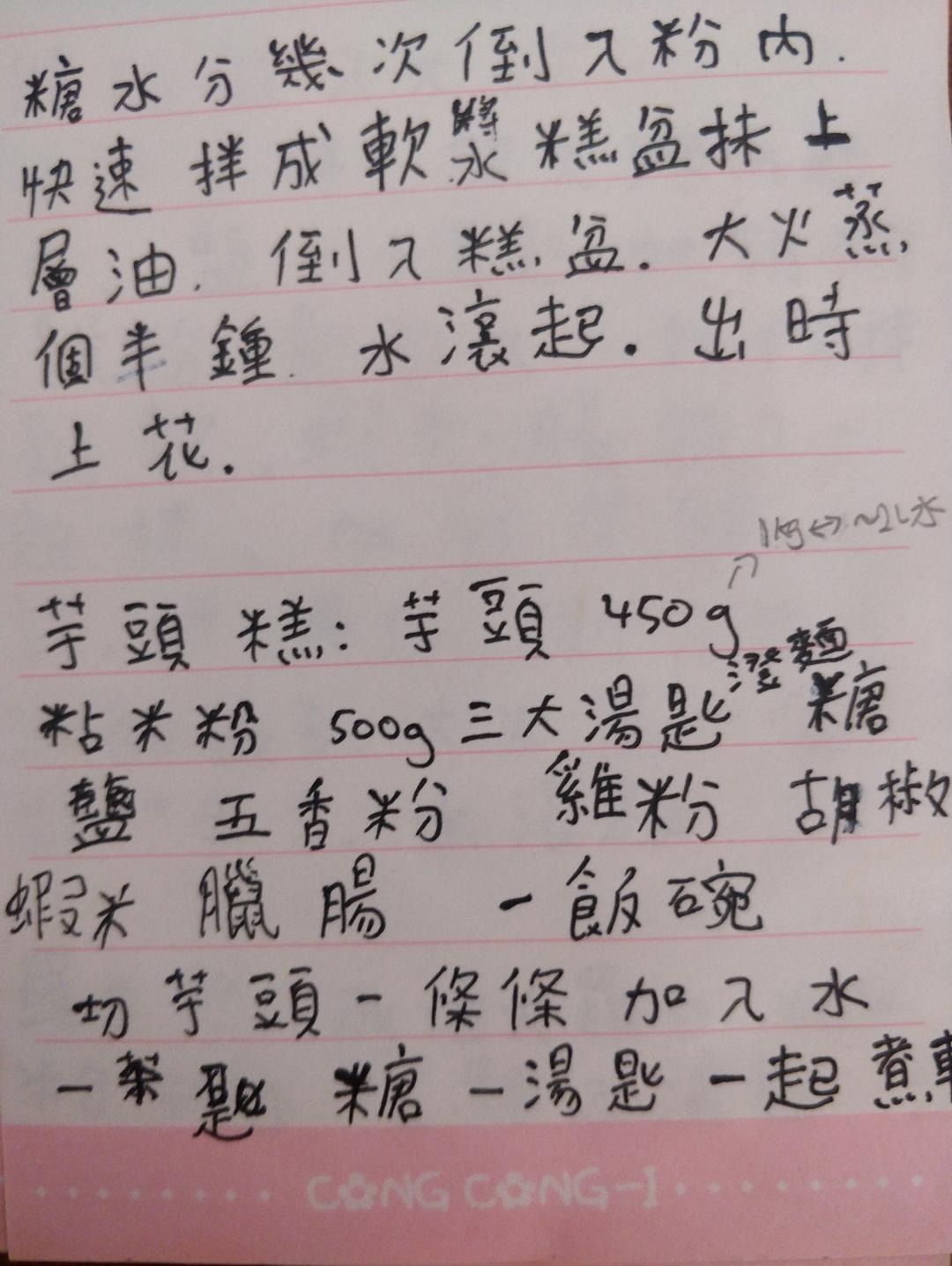 香港阿婆芋頭糕的做法