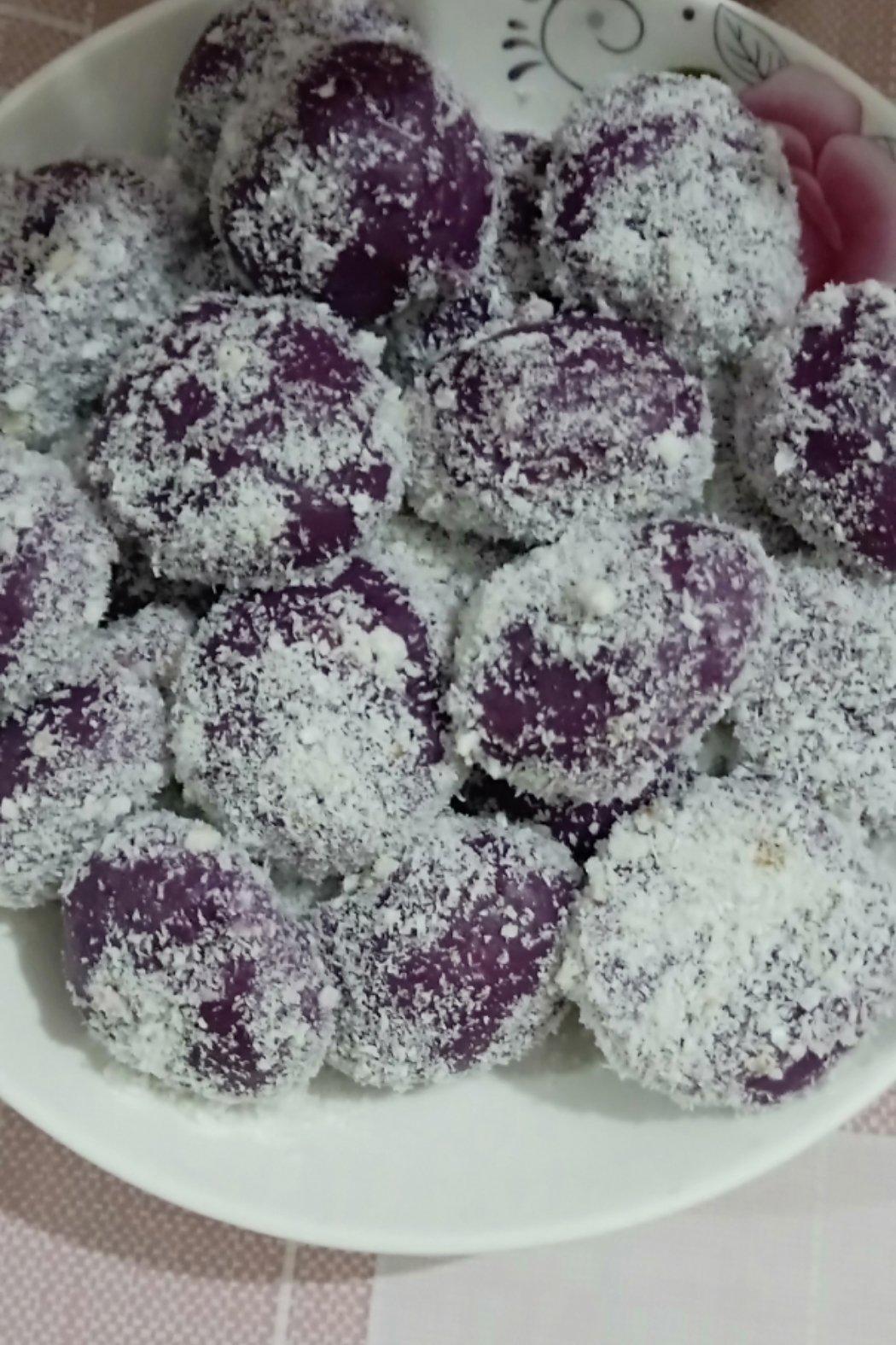 紫薯豆沙糯米糍