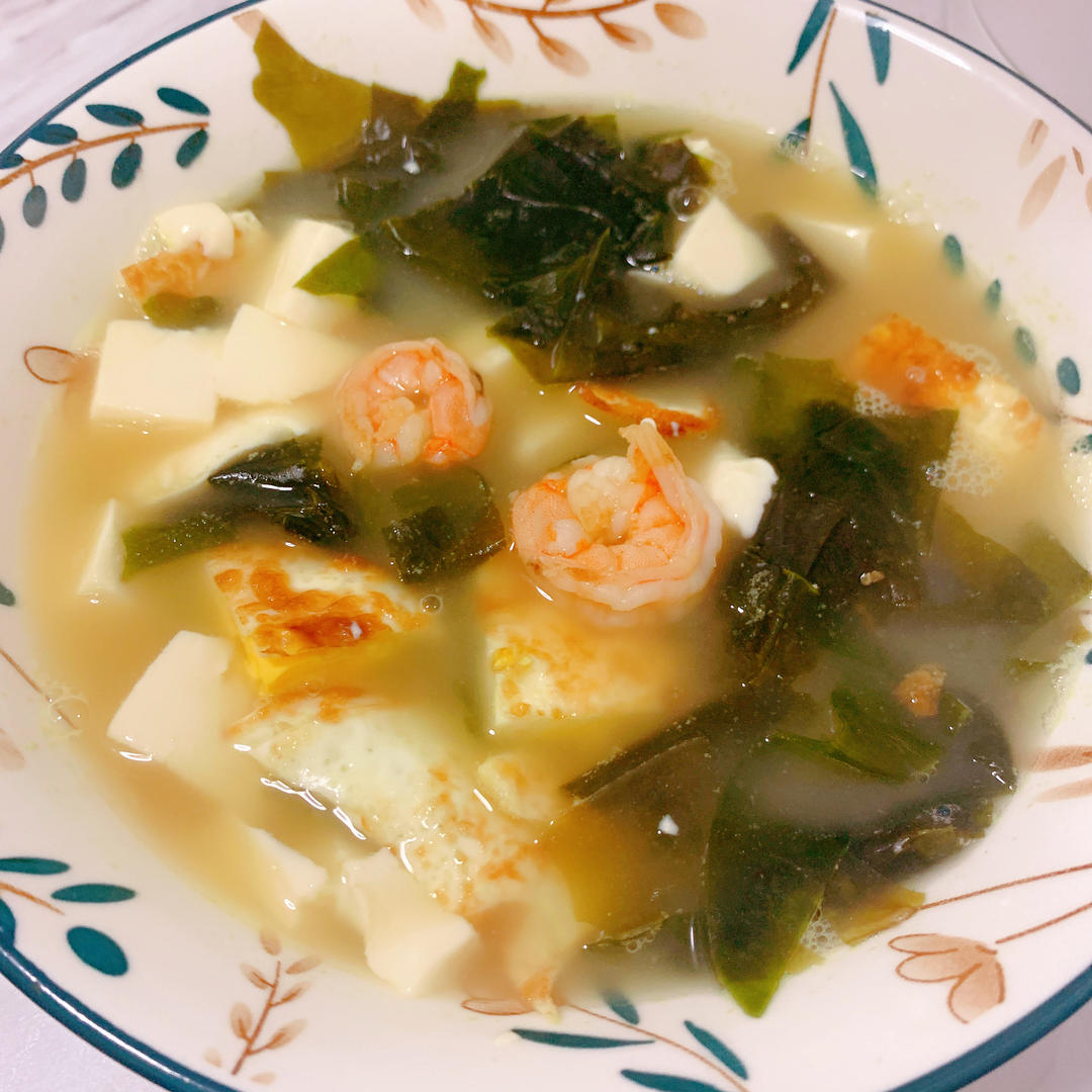 🔥超级好喝的虾仁海带豆腐汤～低脂美味还营养