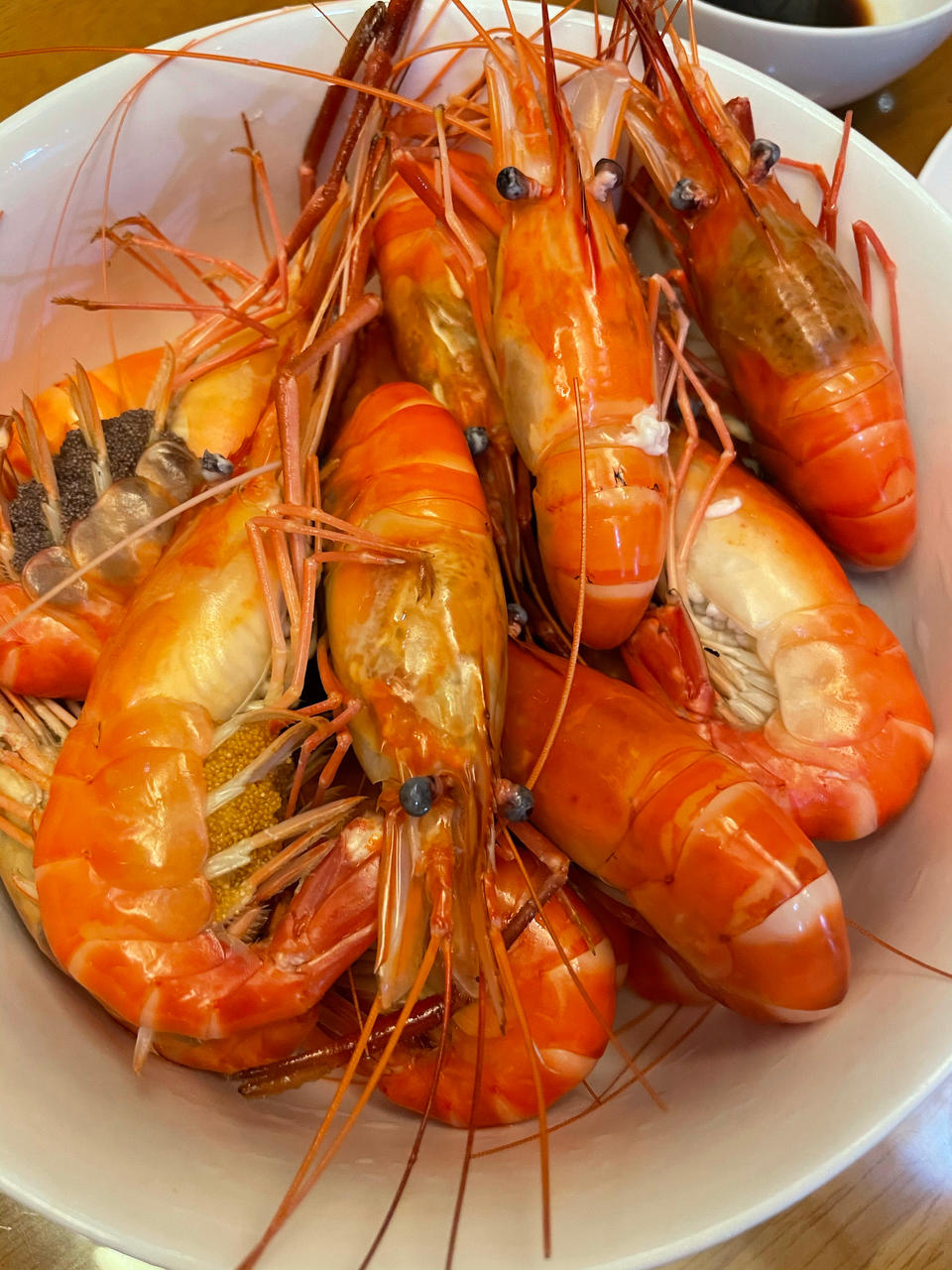 百吃不厌的白灼罗氏虾🦐