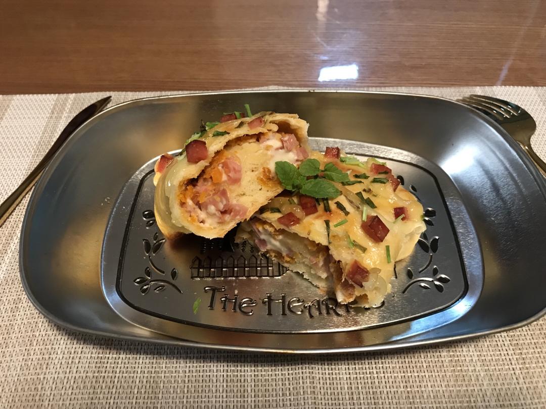 香葱火腿肉松面包