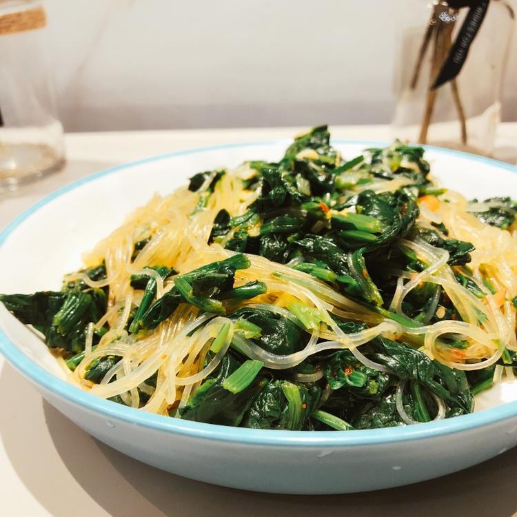 凉拌菠菜粉丝