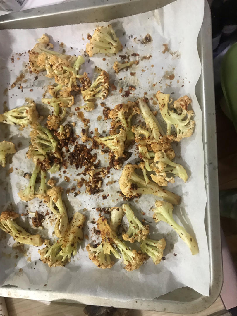 超好吃的低脂烤花菜㊙️做法简单，减脂必备