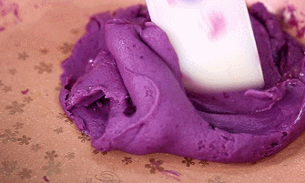 网红紫薯拉丝仙豆糕，好吃到飞起！的做法 步骤11